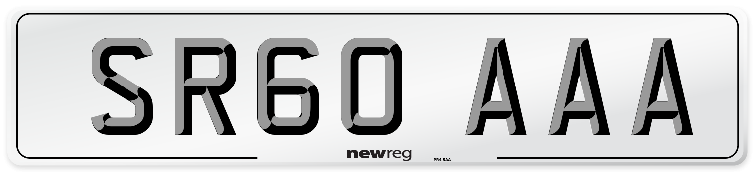 SR60 AAA Number Plate from New Reg